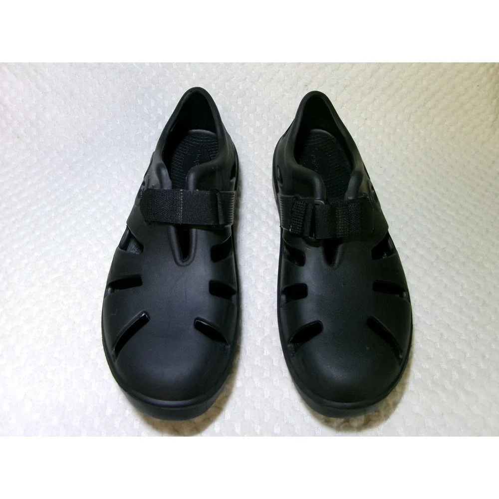 OOFOS OOmg Oocloog Black Recovery Shoes Mens 10 Womens 12 EU 43 Adjustable Strap